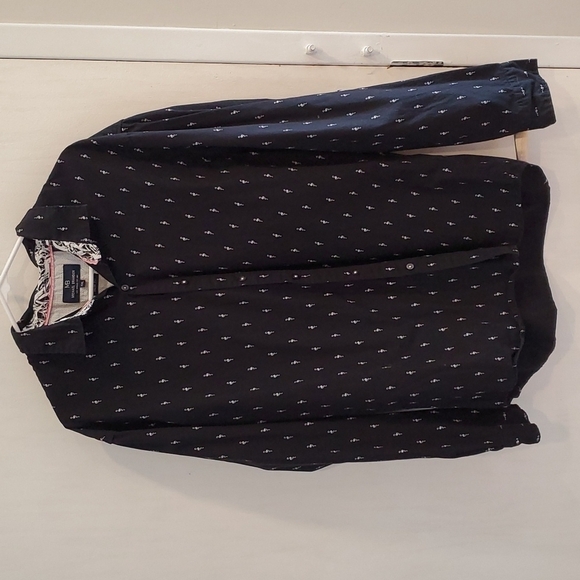 Michael Brandon Black and White Flamingo Print Button Down XXL - Picture 4 of 5